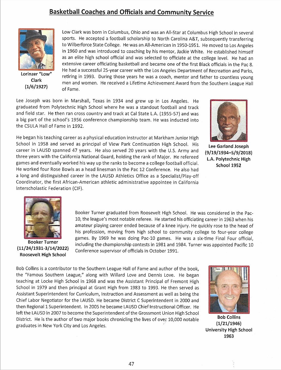 Basketball Coaches and Officials and Community Service